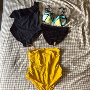 Yellow One-Piece Swimsuit